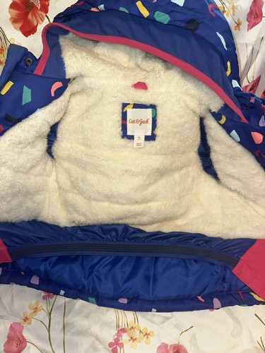 Snow Suit Pink Winter Toddler GIRLS 3T Set Jumpsuit Jacket Ski CAT & JACK 80’s - Picture 10 of 13