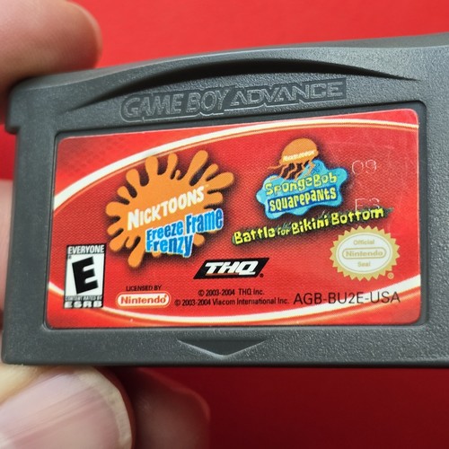 Game Boy Advance Spongebob for Bikini Bottom Nicktoons Freeze Frame 2 in 1 GBA - Picture 2 of 7
