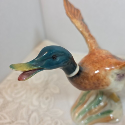 Estatuilla de porcelana vintage de pájaro pato volador Beswick Mallard hecha en Inglaterra - Imagen 9 de 14