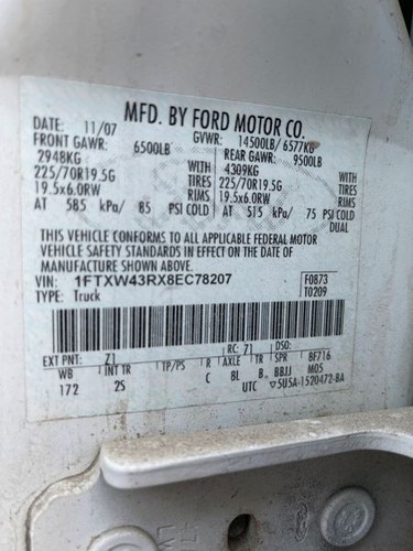 USED 2008 Ford F450 TRANSFER CASE 7C347A195H Shipped 6.4 - Picture 9 of 9