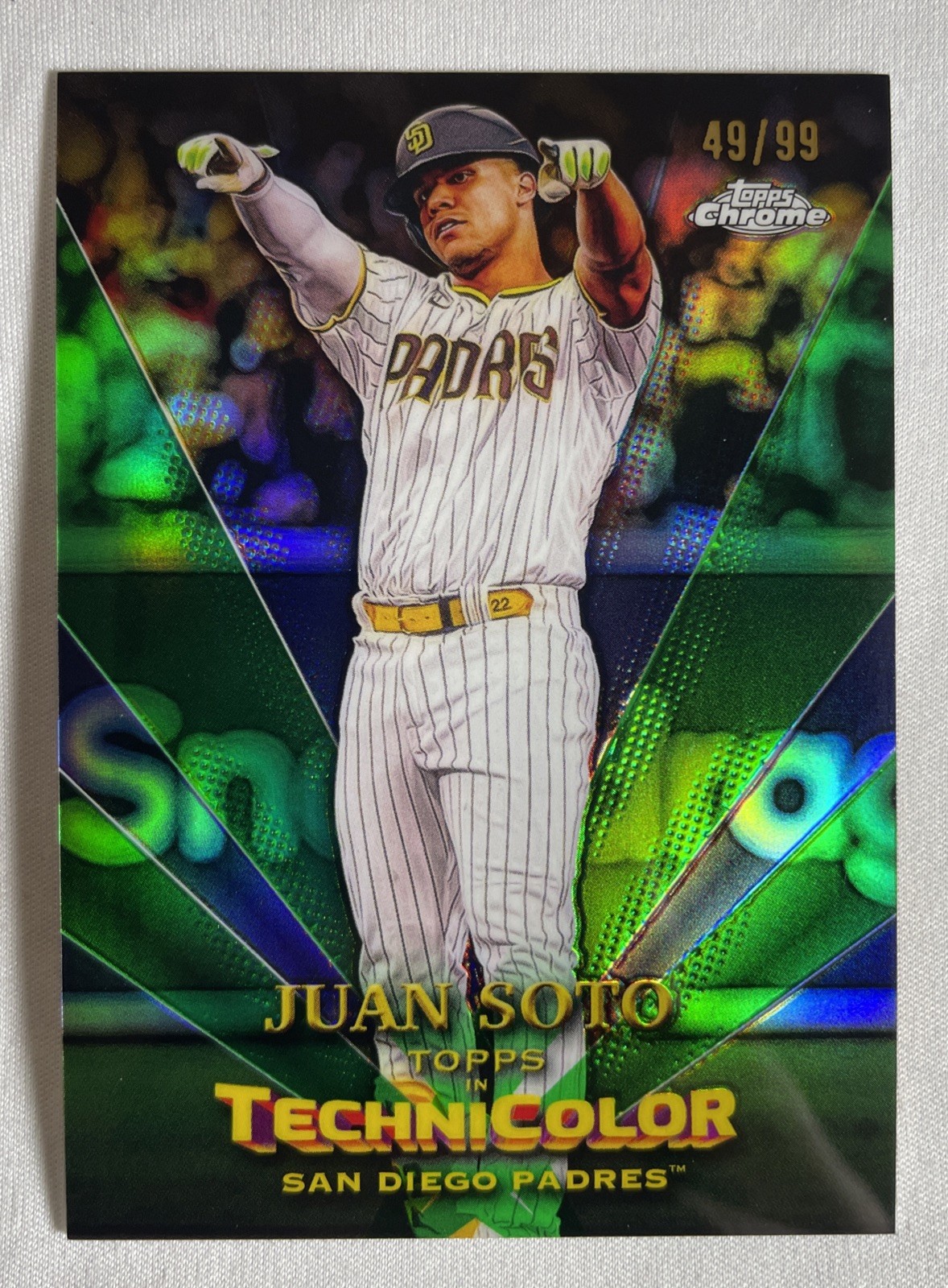 2023 Topps Chrome Topps In Technicolor Green Refractors #TT4 Juan Soto /99