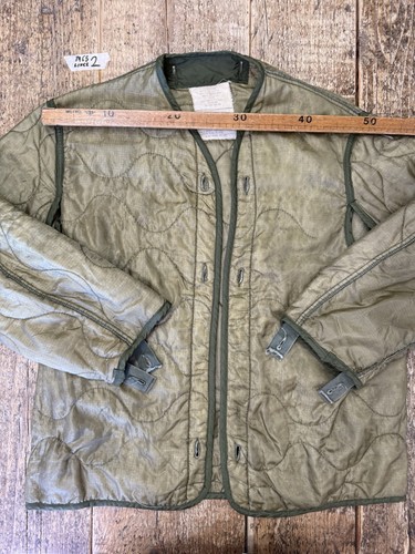 M-65 LINER Jacket Giacca Cold Weather Verde Made Usa Tg M Vintage Army 80’s - Foto 3 di 13