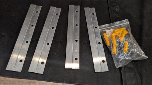 Colgador de fotos francés para tacos aluminio Z colgante pared entrelazada 2 pares - Imagen 9 de 10