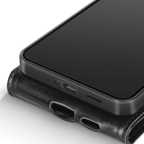 Avizar, Custodia con copertina verticale per Galaxy S24 / S25 portacarte, Nero - Imagen 6 de 6