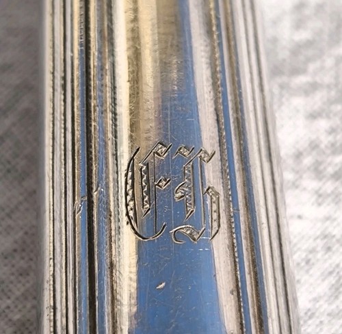 Altes Messerset CHRISTOFLE versilbert 24 Messer 1920er Jahre 12 mit Monogramm - Bild 17 von 18