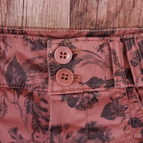 Anthropologie Pilcro Größe 27 Skipper genäht Blumenmuster hoher Bund kurz weites Bein Hose - Bild 7 von 15