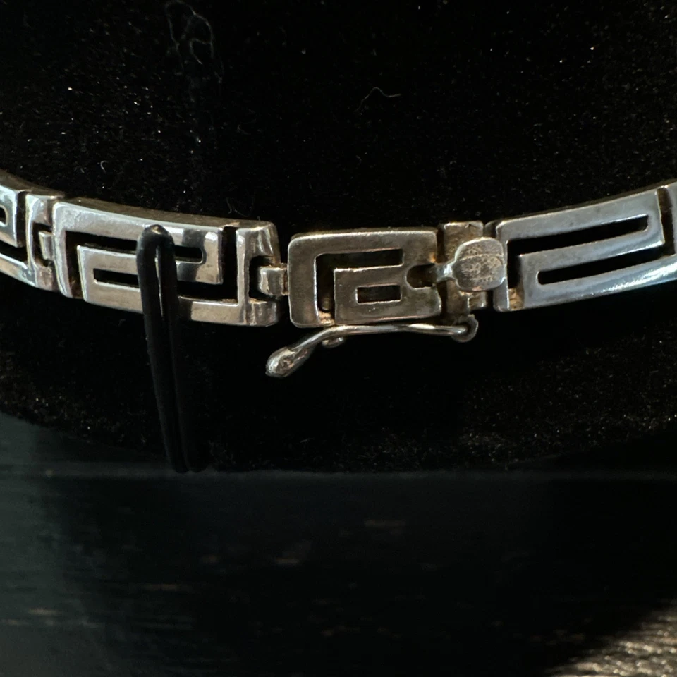 Greek key necklace in sterling silver 925, Greek geometric design - Image 4 of 4