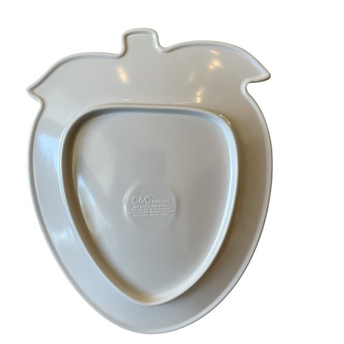 C&C California Strawberry Shaped Melamine Snack Plates 5x7 Set of 4 NEW - Bild 13 von 17