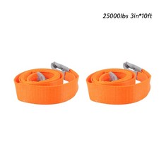 2 Pack 3 Inch x 10 FT Lifting Sling Straps 25000 lbs Capacity Polyester Orange
