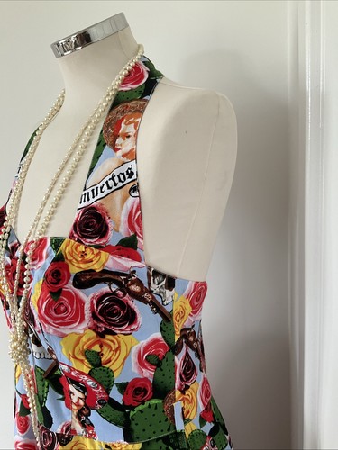 Hell Bunny Vixen Day Of The Dead 50’s Style Circle Dress Size L BNWOT FREE POST - Picture 7 of 14