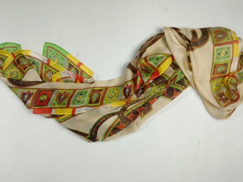 Authentic Gucci Scarf Shawl Stole 100% Silk Multicolor Used - Picture 8 of 12