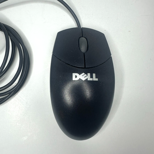 Vintage DELL LOGITECH (M-S69, M071KC) Black PS/2 Scroll Wheel Wired Ball Mouse - Picture 2 of 4