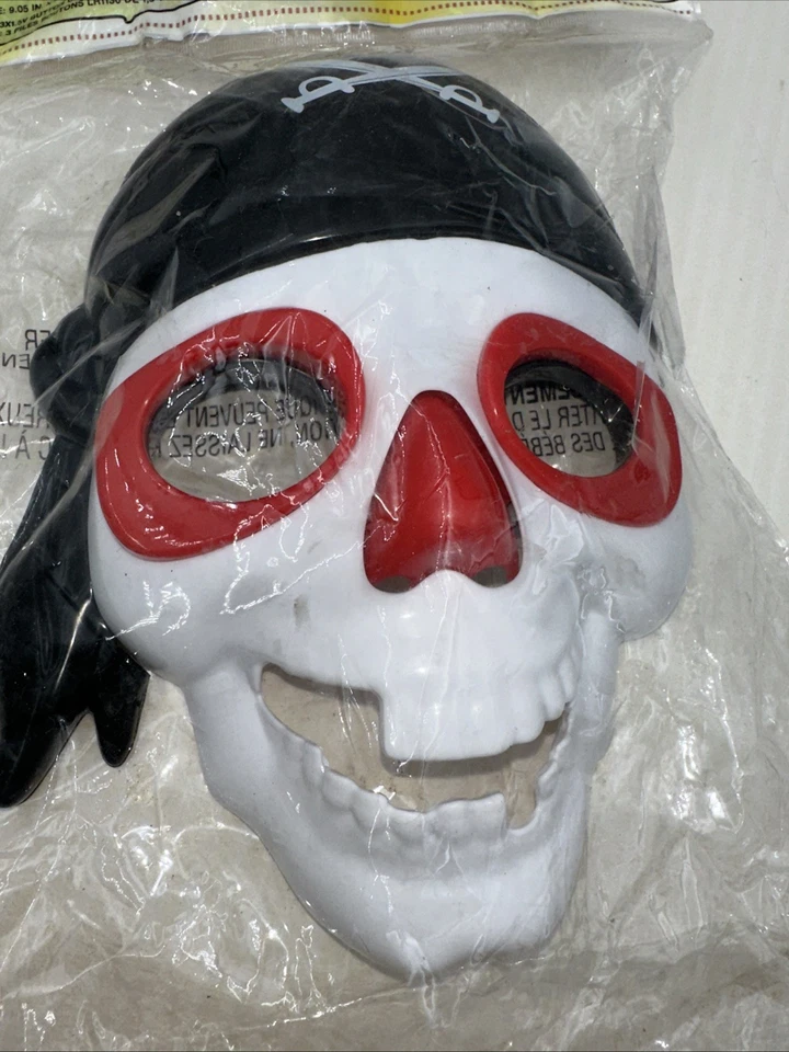 Máscara iluminada calavera pirata accesorio de disfraz de Halloween ojos rojos adultos niños 3+ F1 Foto 2 de 4