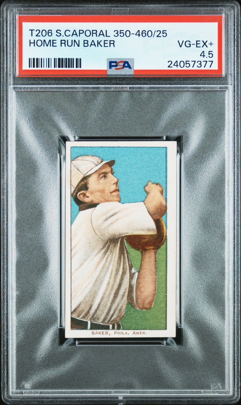 T206 Home Run Baker Sweet Caporal - PSA 4.5 - New Label - POP 1, only 6 higher