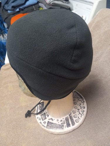Outdoor Research gray & Black Windstopper Fleece Peruvian Hat Ear Flaps Size S - Picture 3 of 8
