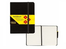 1 Notizbuch A6 schwarz liniert Hardcover-Einband 80 g/m² FSC-Mix 192 Seite