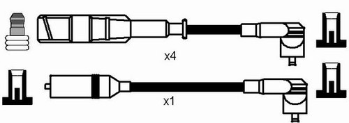 IGNITION CABLE SET LEADS KIT NGK 0515 A NEW OE REPLACEMENT - Picture 3 of 6