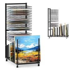 Art Storage Rack, Canvas Storage Stand with Wheels, Painting Drying Racks for...
