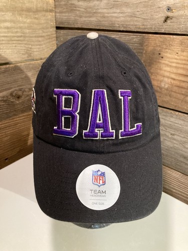 Cappello Berretto Baltimore Ravens Schiena Nero Viola Logo NFL Calcio Nuovo Uomo - Foto 1 di 6