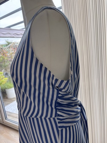 HOBBS Twitchill Blue & White Candy Stripe Dress 16 Vgc - Picture 14 of 18