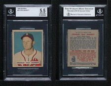 1949 Bowman Gray Back Charles Red Barrett #213 BGS 5.5 Rookie RC