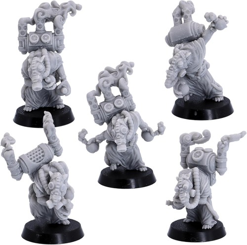 28mm Ratmen Battle Alchemist Set - 5 Ratfolk Miniaturen | Fantasy RPG Wargaming - Bild 1 von 9