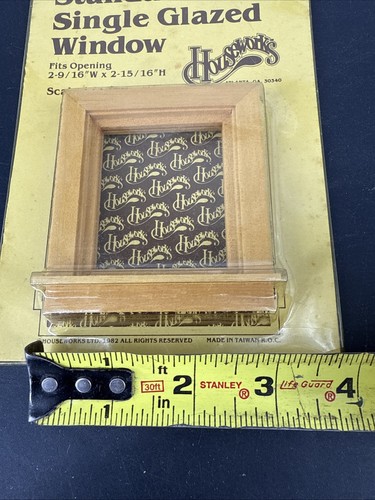 Standard Single Glazed Window 1/12 scale dollhouse miniature Houseworks 5040 NOS - Picture 3 of 4
