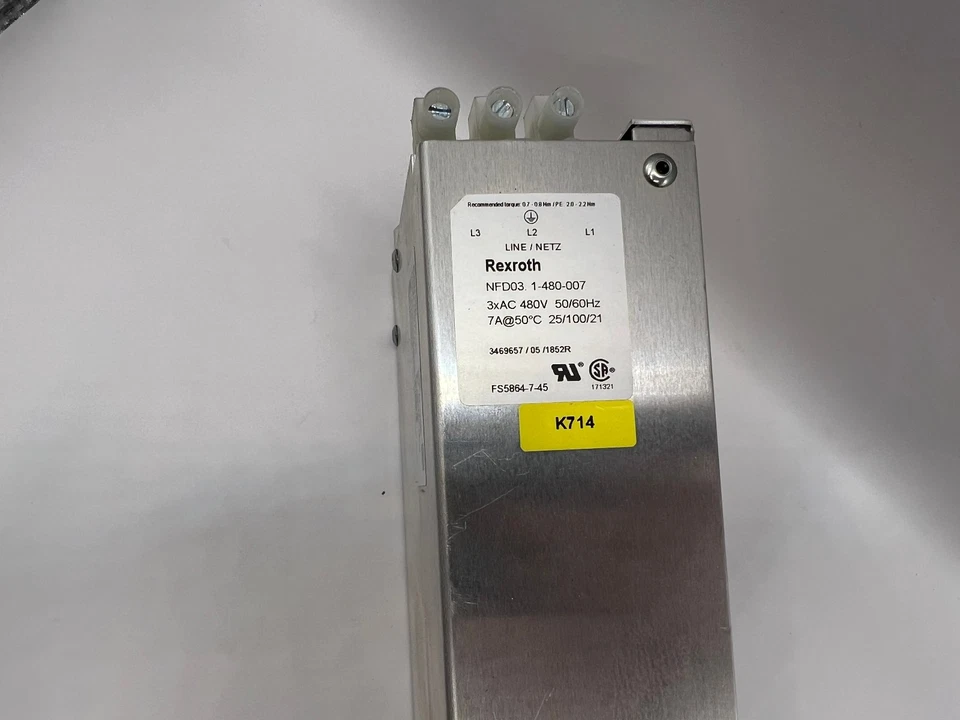 1x Rexroth NFD03.1-480-007 Power Line Filter R911286917 - Image 3 of 4