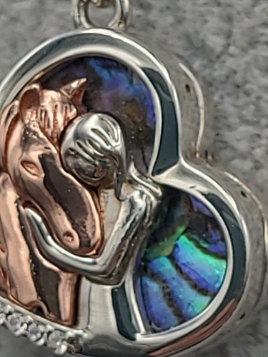 Bronze Horse / Girl Heart 925 Sterling Silver Girl/Woman Horse Necklace - Picture 3 of 16