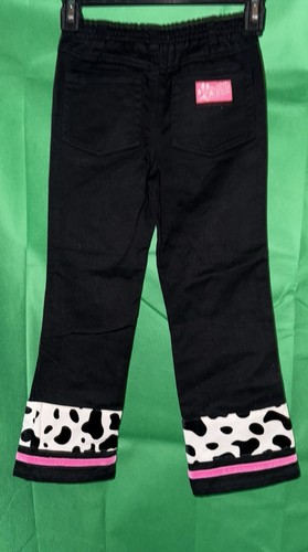 102 Dalmations Black Girls Pants Size. 6 Cow Print Pink - Picture 4 of 5
