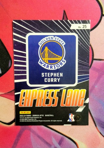 2023-24 Panini Donruss Optic Basketball Express Lane Stephen Curry #25 - Picture 3 of 4