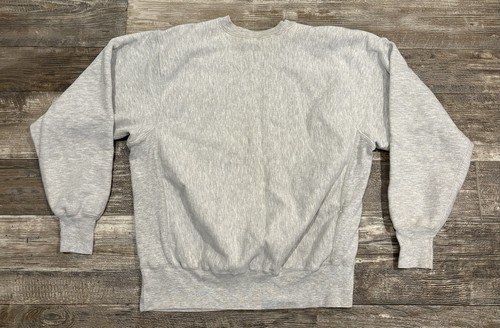 Maglione grigio grande Lands’ End Champion vintage usato felpa vuota U.S.A. - Foto 2 di 12