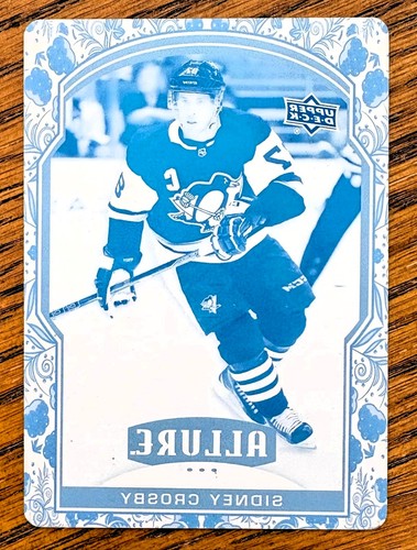 Lote de 4 tarjetas UD ALLURE SIDNEY CROSBY 2020-21 PLACA DE IMPRESIÓN LOGRO 1/1 - Imagen 5 de 10