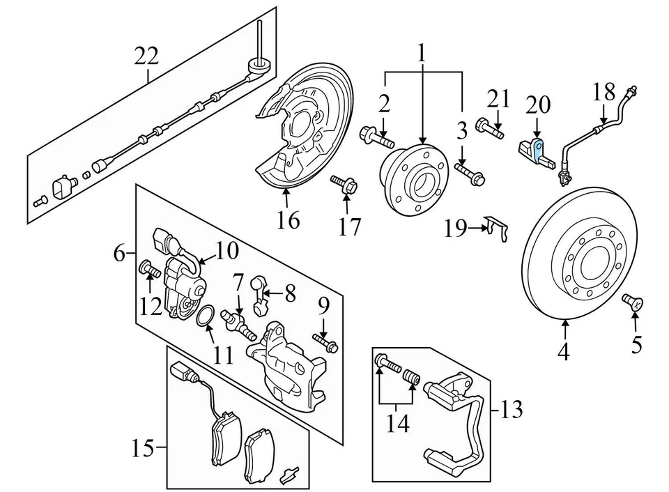 2008-2012 2015-2017 AUDI S3 - LEFT ABS / Wheel Speed Sensor WHT003857 Foto 3 de 4