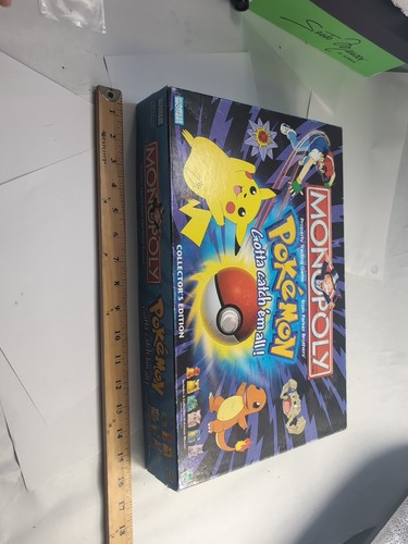 Vintage 1999 Hasbro Collectors Edition Monopoly Pokemon Board Game 100% Complete - Picture 14 of 14