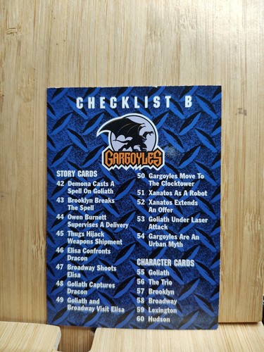 Gargoyles ๐1995 Skybox #90 Checklist B ๐FREE POST - Picture 1 of 2