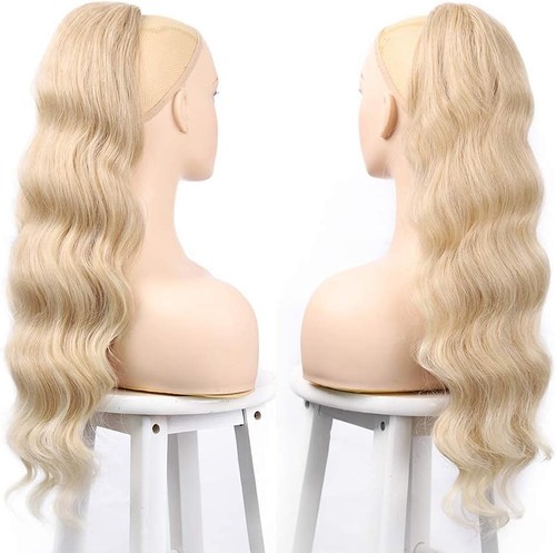 YEESHEDO Ponytail Extension Light Blonde, 24" Long Wavy Curly Drawstring Pony H - Picture 2 of 6