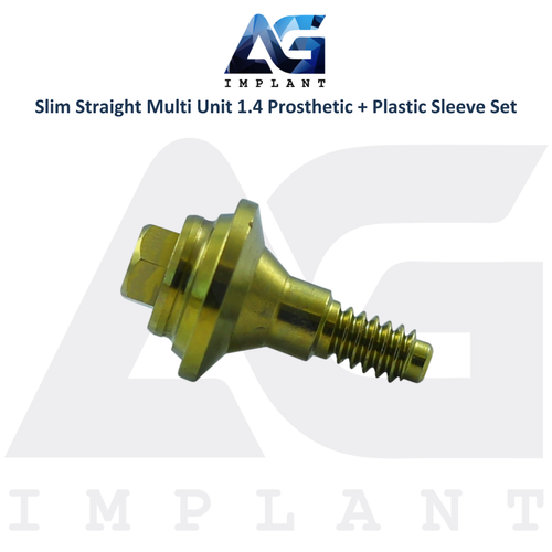 Straight Multi Unit 1.4 Prosthetic Plastic Sleeve Set Slim Int Hex 2.0mm - Picture 5 of 17