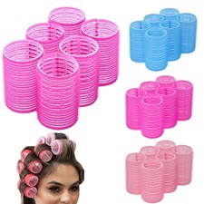 6 Count Self Grip Hair Rollers 1.6in Waves Curls Holding Roller Hairdressing Set