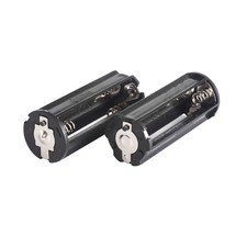 2x 3-AAA Battery Holder Cylindrical Case Plastic For Flashlight Round Circular
