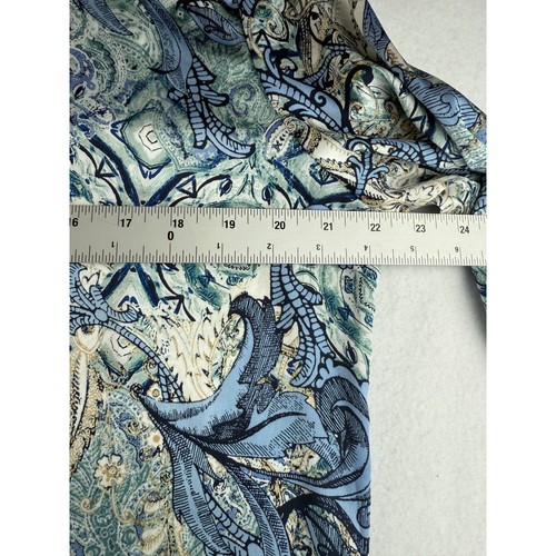 Chico's Paisley Print Button Down Langarm Seidenmischung Shirt Oberteil Damen - Bild 6 von 10