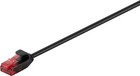 CAT 6, U/UTP Slim Kabel, CU, (Schwarz); CAT 6-0300 U/UTP SLIM SCHWARZ 3m