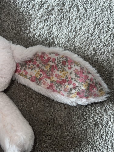 F&F Coniglietto Rosa Coniglio Bambino Giocattolo Morbido Peluche Orecchie Floreali Argento Cuore Naso Tesco❤️ - Foto 3 di 4