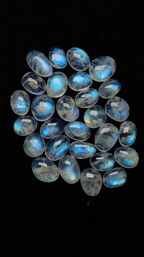 4A Top Quality Rainbow Moonstone Amazing Blue Falshy Fire Slice Lot,7x9-9x11MM - Picture 22 of 24