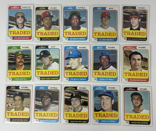 1974 Topps Baseball Complete Set 660/660+ Washington Variations + Traded Set - k - Picture 9 of 14