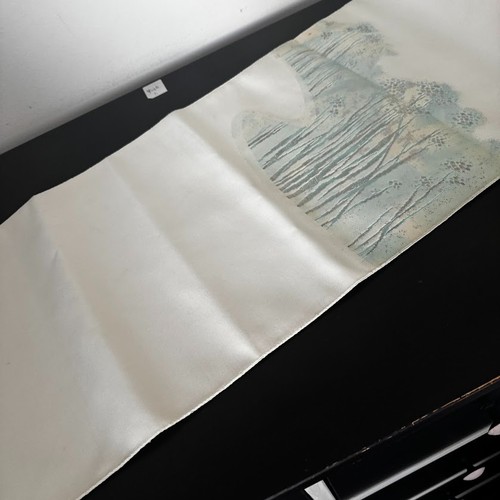 UnUsed(?) Frozen Vintage Japanese Kimono Nogoya Obi Belt Sash Wall Hanging OL - Picture 4 of 7