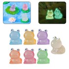 Small Resin Craft Ornaments with Luminous Frog Design for Shelf Display