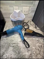 Hair Dryer, Flat Iron And Holder