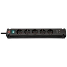 brennenstuhl Bremounta USB-A 5-fach Steckdosenleiste mit Schalter 3,0 m...