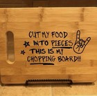 Papa Roach Cut My Food Into Pieces Wooden Engraved Bamboo Chopping Board Gift